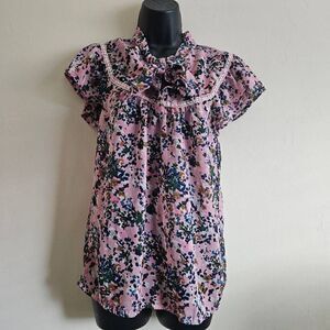Jennifer and Grace Sheer Floral Blouse
